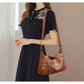 شنطة يد كروس بتصميم أنيق ومبتكر - بنى - KSA